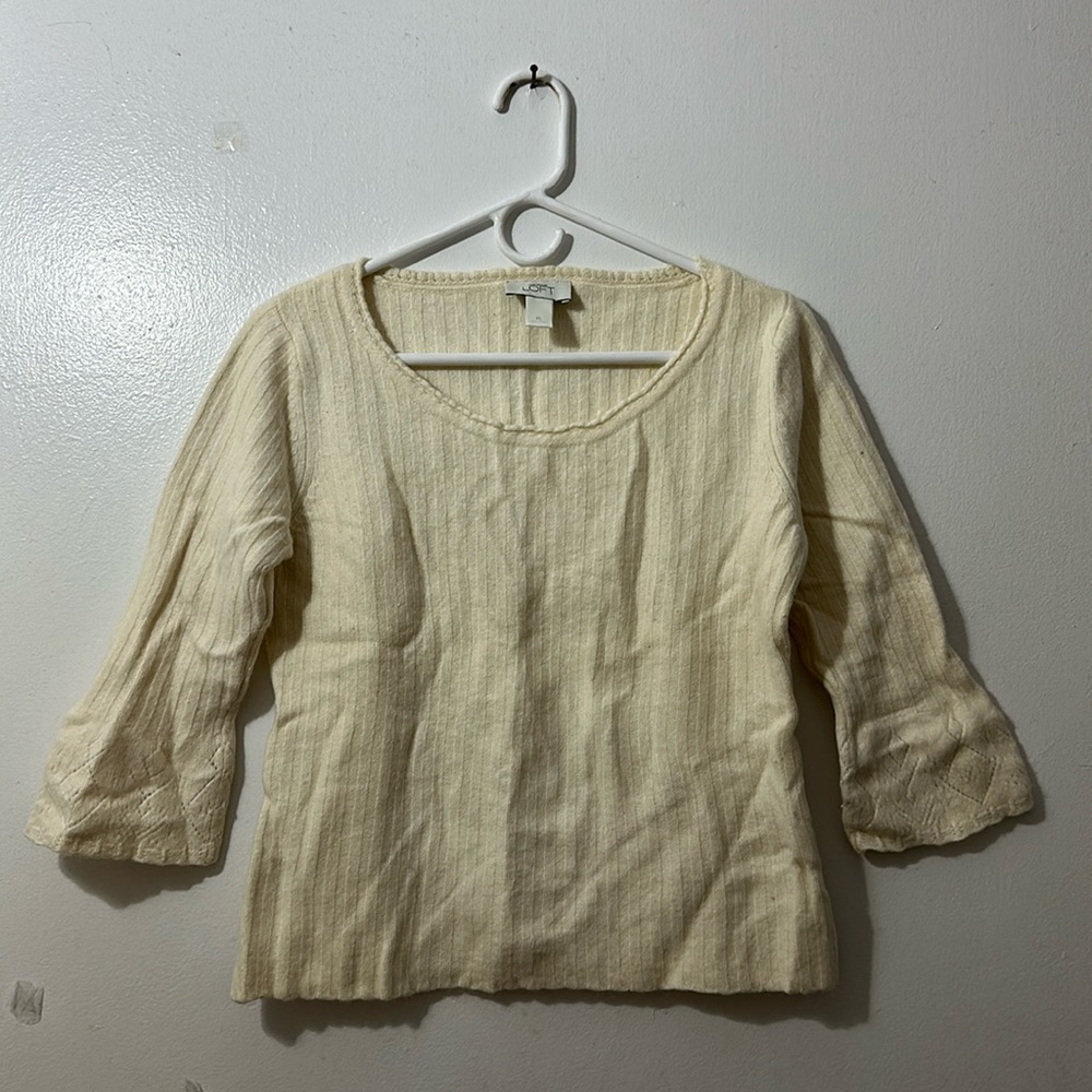 Loft beige knit sweater